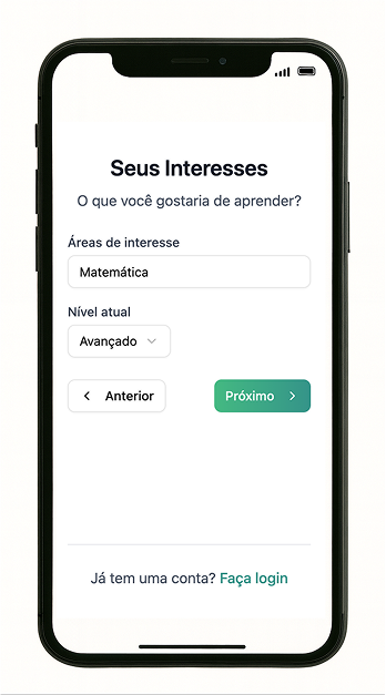 Pessoa usando o aplicativo Sabido em um smartphone