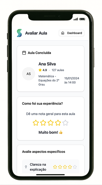 Videochamada de uma aula no app Sabido